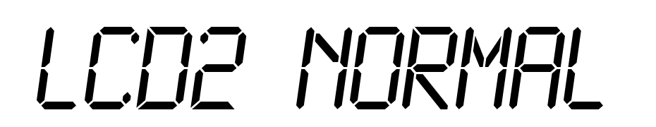 LCD2 Normal Font Download Free